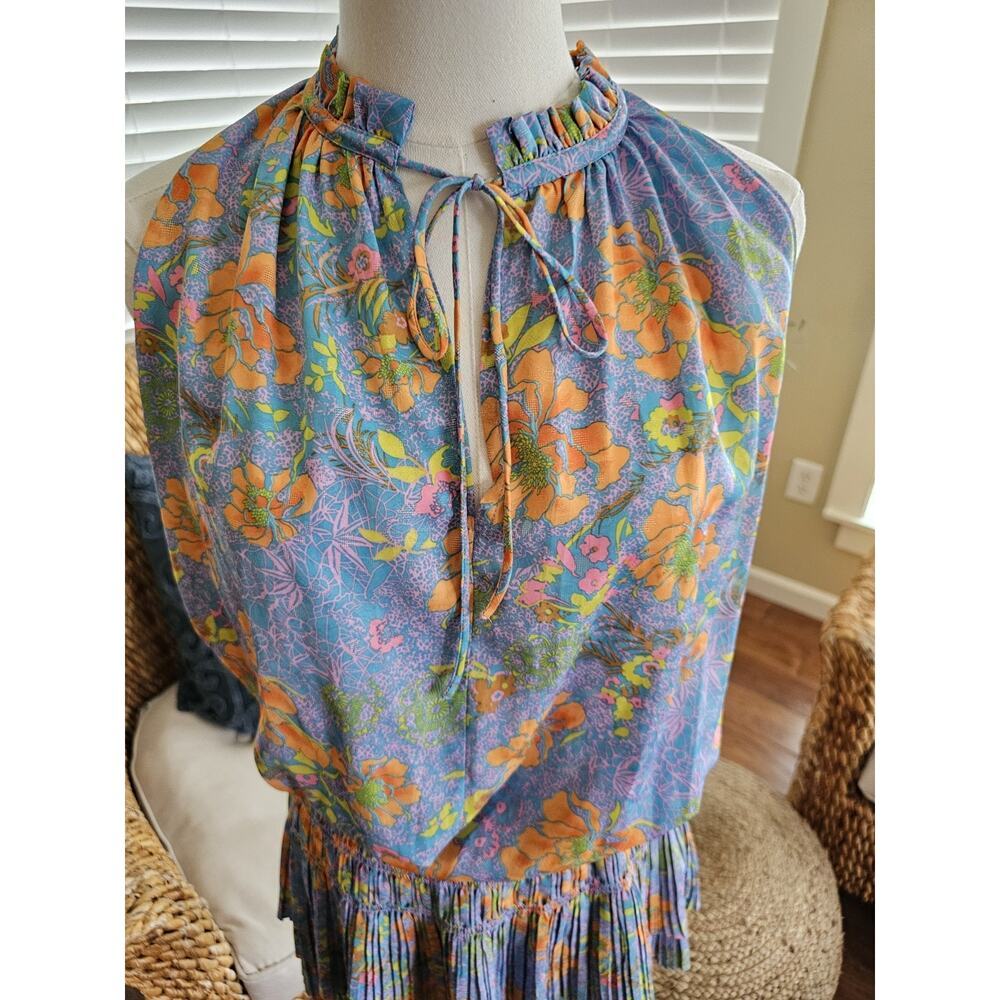 Current Air Anthropologie Smocked Waist Mini Dress Women's Size S - Picture 3 of 11